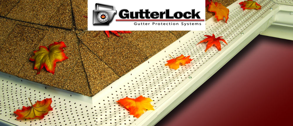 Image of a gutter with the gutter lock system
